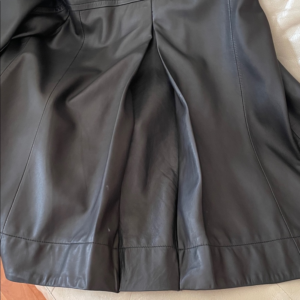 INC International Concepts Black Lamb Leather Jacket 3/4 Length Sleeves M - Picture 9 of 12